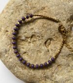 Pulsera Perlas de Colores y base oro