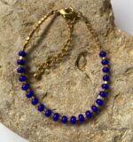 Pulsera Perlas de Colores y base oro