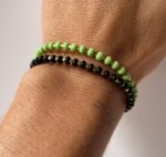 Pulsera Perlas de Colores y base oro