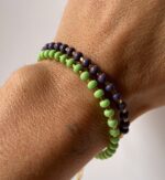 Pulsera Perlas de Colores y base oro