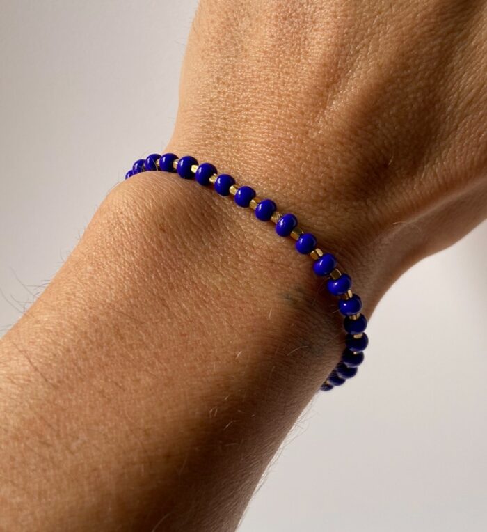 Pulsera Perlas de Colores y base oro