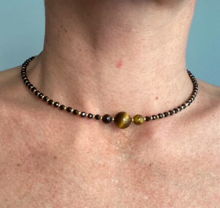 Collar Choke con Cuentas de Colores