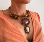 "Tramas de Oriente"- Collar choker de macramè