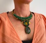 "Tramas de Oriente"- Collar choker de macramè
