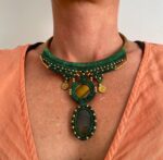 "Tramas de Oriente"- Collar choker de macramè