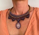 "Tramas de Oriente"- Collar choker de macramè