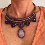 "Tramas de Oriente"- Collar choker de macramè