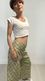 Pantalón capri ancho (largo tres cuartos) - Naisha Handmade Designs