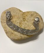 Pulsera en baño de plata con doble cierre ajustable