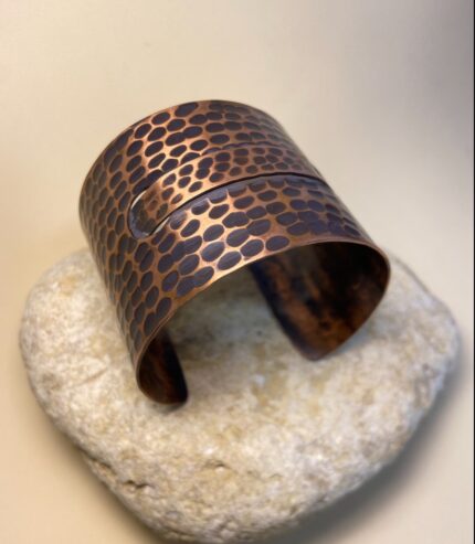 Brazalete Rígido de Cobre hancho – Ajustable