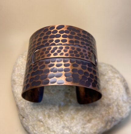 Brazalete Rígido de Cobre hancho – Ajustable