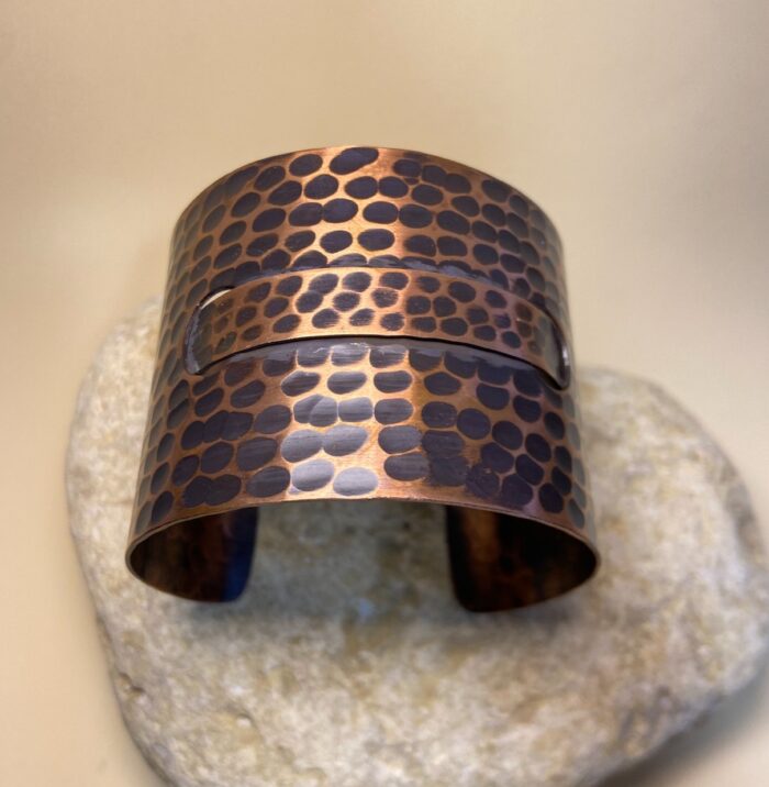 Brazalete Rígido de Cobre hancho – Ajustable
