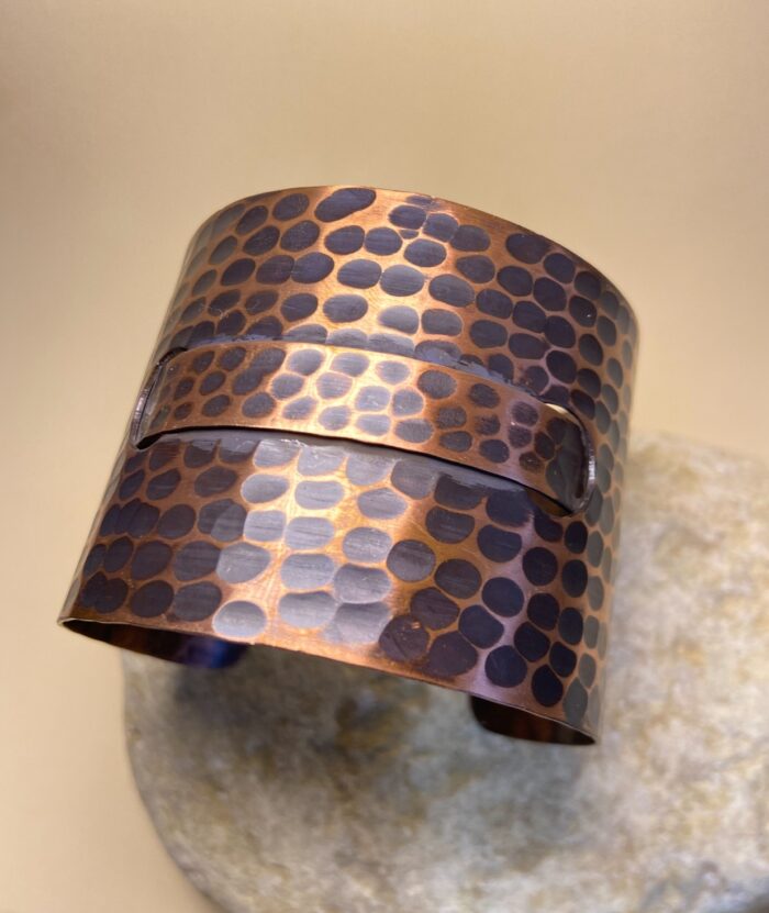 Brazalete Rígido de Cobre hancho – Ajustable