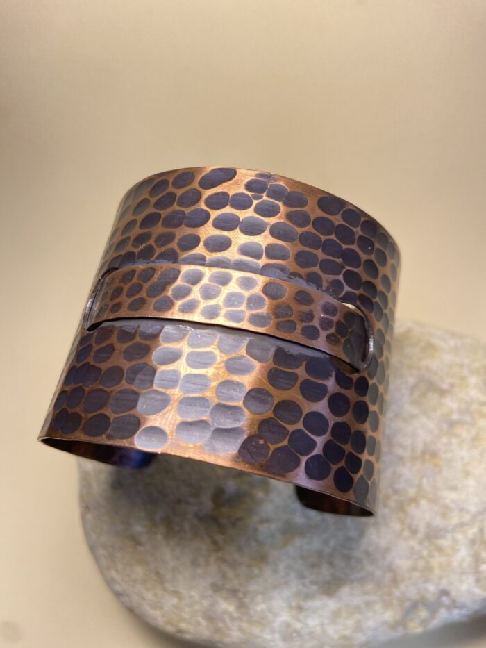 Brazalete Rígido de Cobre hancho – Ajustable