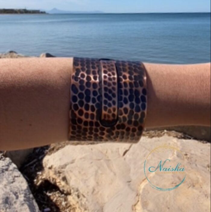 Brazalete Rígido de Cobre hancho – Ajustable