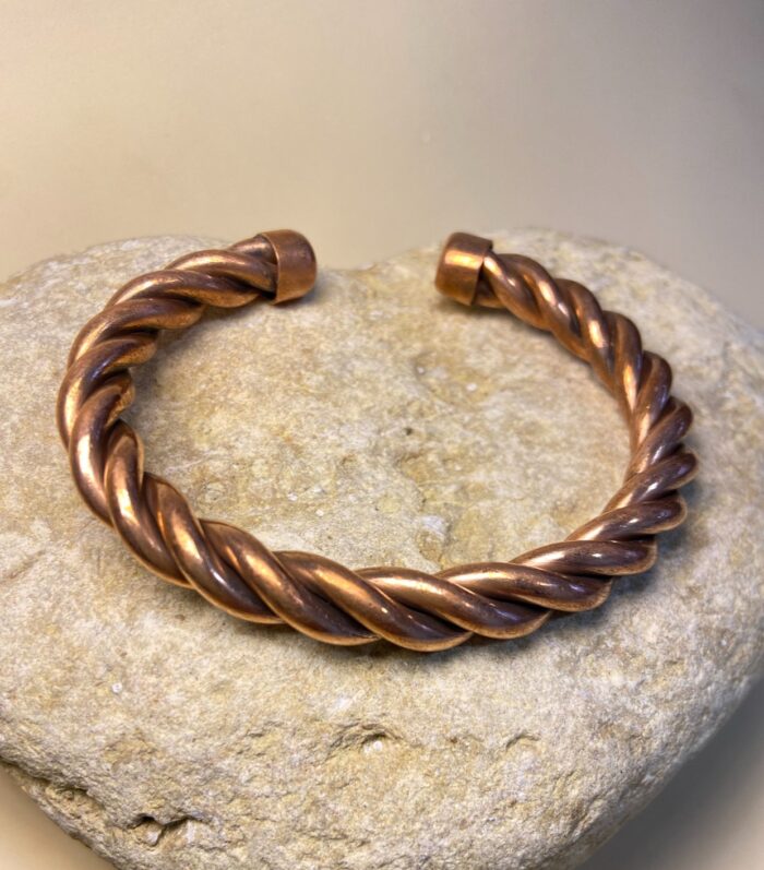 Brazalete Rígido de Cobre trenzado