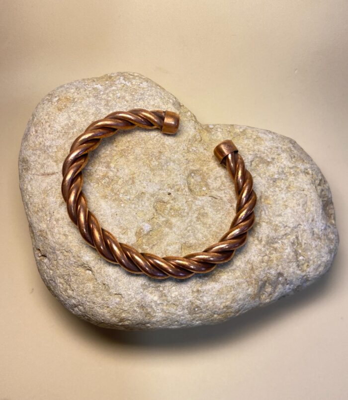 Brazalete Rígido de Cobre trenzado