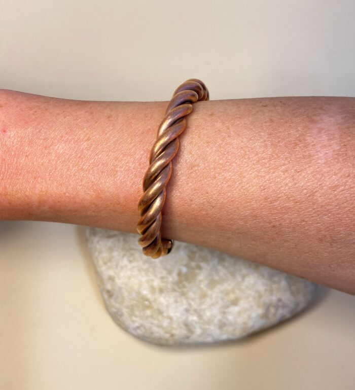 Brazalete Rígido de Cobre trenzado