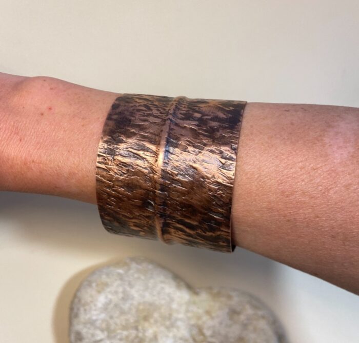 Brazalete Rígido de Cobre - Diseño bohemio 2