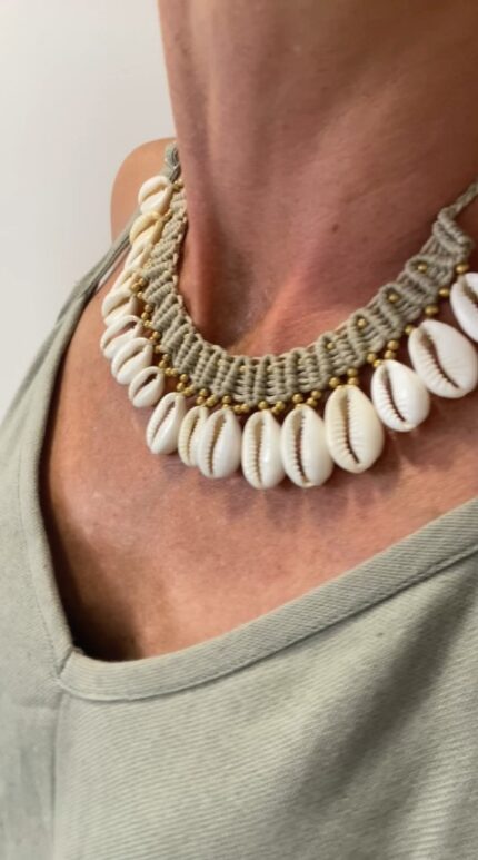 Collar de Conchas y Macramè – Hecho a Mano y Ajustable