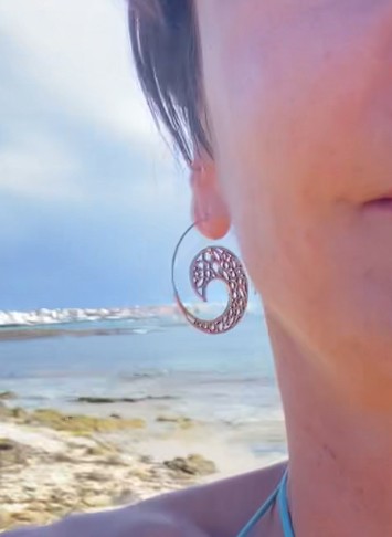 Pendientes Espiral en Baño de Plata