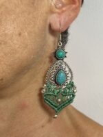Pendientes de Macramé con Base Dorada o Plateada