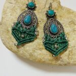 Pendientes de Macramé con Base Dorada o Plateada