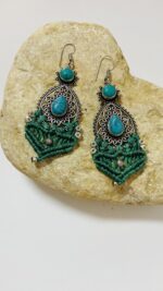 Pendientes de Macramé con Base Dorada o Plateada