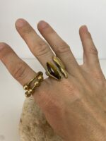 Anillo Ajustable con Piedra Ojo de Tigre