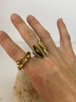 Anillo Ajustable con Piedra Ojo de Tigre