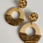Pendientes artesanales de madera | Ligeros estilo boho para verano