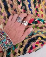 Anillo Pluma de Plata – Ajustable y artesanal de la India