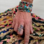 Anillo trenzado en plata artesanal, ajustable y bohemio