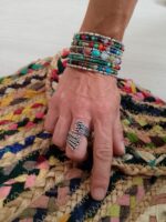 Anillo trenzado en plata artesanal, ajustable y bohemio