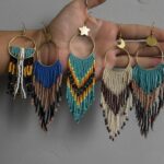 Pendientes de cuentas hecho a mano