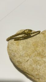Brazalete serpiente para bíceps en latón dorado o plateado. Artesanal y boho chic.