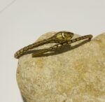 Brazalete serpiente para bíceps en latón dorado o plateado. Artesanal y boho chic.