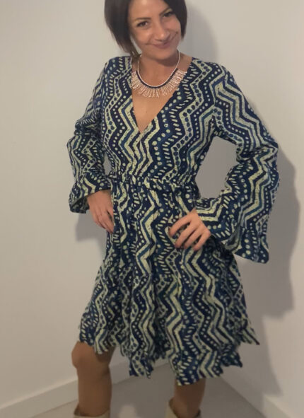 Vestido boho acampanado en vuelo | Talla única India