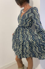 parte inferior del vestido boho con falda en vuelo y pequeñas balzas